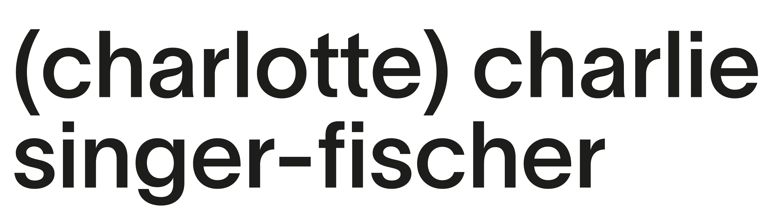 charlotte (charlie) singer-fischer